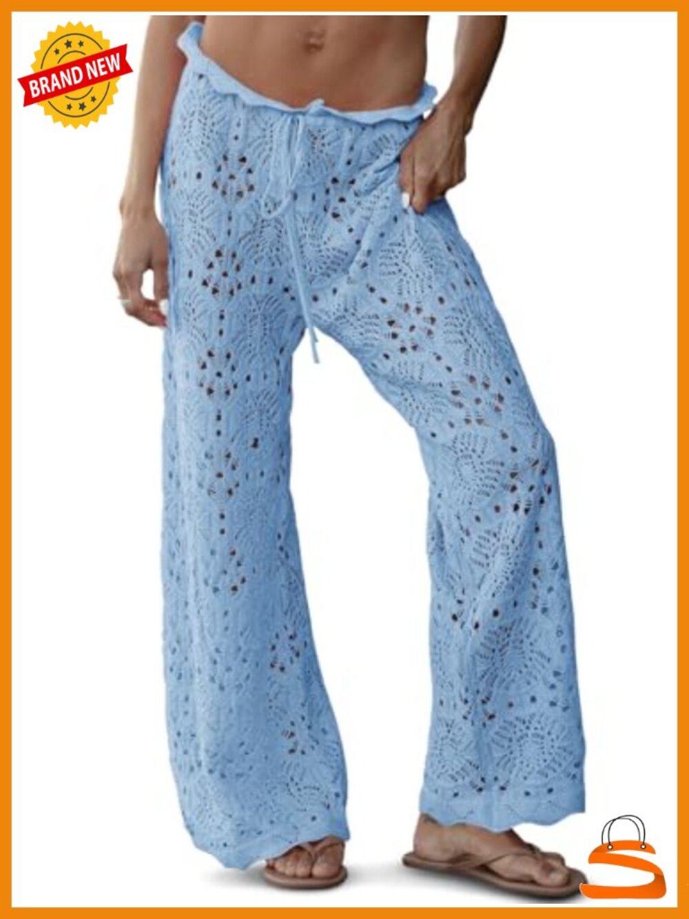 Crochet High Waisted Swimsuit Coverup Pants